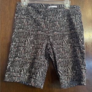 Peck & Peck Black, Coral and White Patterned Women Shorts